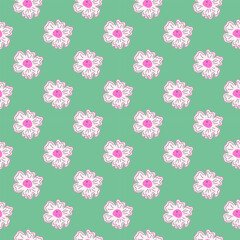 Fototapeta na wymiar Chamomile flower seamless pattern, elegantly in a simple style. Abstract floral endless background.