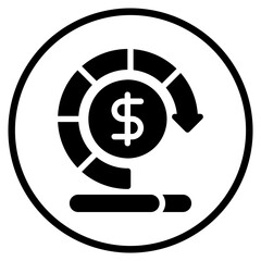 performance money glyph icon