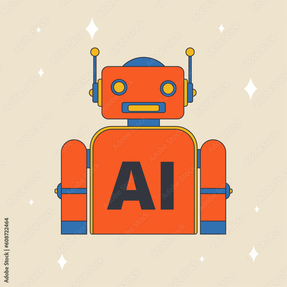 Poster artificial intelligence. chatbot network, ai servers and robot technology, bot artificial intelligen