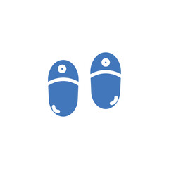 flip flop sandal solid icon