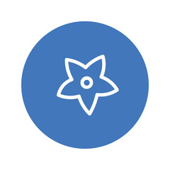 floral nature relax solid icon