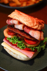 hamburguer de bacon