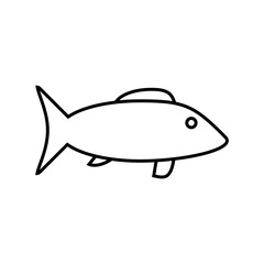 Fish icon on white.