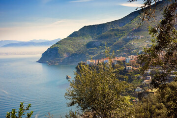 Mountains and Sea on the Amalfi Coastline, Italy