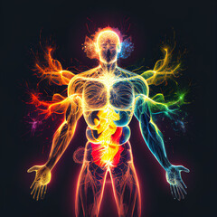 Exploring the Mystical: Human Body and Its 7 Layers of Energy Fields - Generative AI