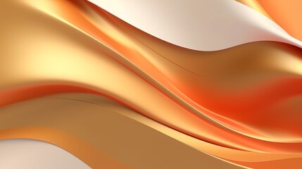 Minimal geometric background. gold elements with fluid. Generative AI.