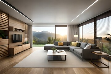 Naklejka premium modern living room architect