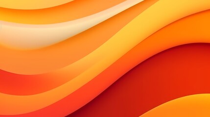 Minimal geometric background. Orange elements with fluid. Generative AI