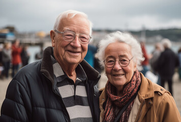 portrait of an elderly couple -Ai