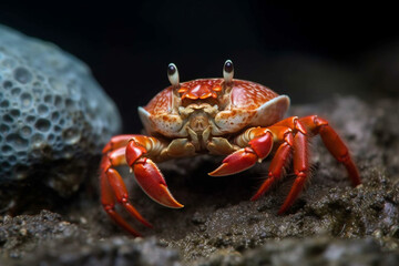 Generative AI.
a rocky sea crab