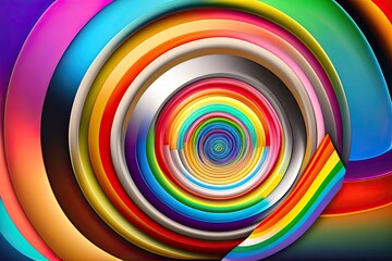 Fototapeta na wymiar Rainbow Abstract Generative AI Design Illustration