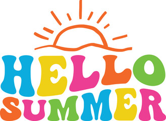 Retro summer svg design, summer svg design