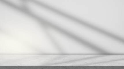 Empty Mable floor and wall background with blurred shadow light well display product and text present on free space backdrop  