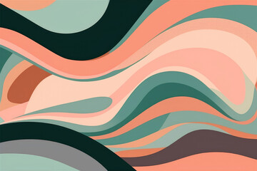 Abstract wavy striped background. Generative AI