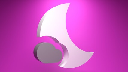 Nights stay icon on pink background