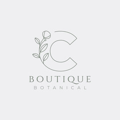 abc alphabet letter flower decoration flower font logo design vector graphic illustration