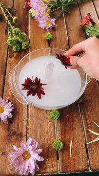 spa setting with flower, manifestation, spiritual, rituals, manifesting,flower, spa, beauty, tea, bowl, aromatherapy, cup, wood, natural, healthy, nature, health, fresh, food, wooden, care, aroma, rel