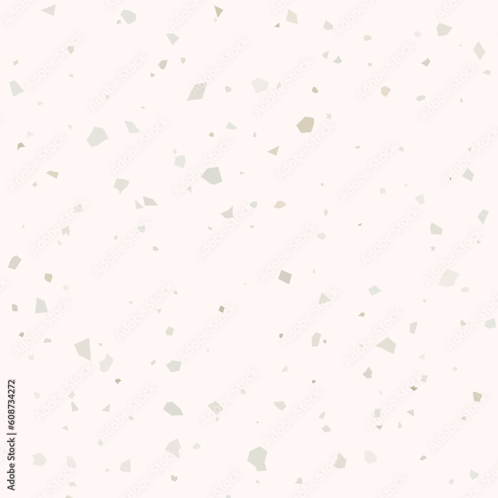 Aufkleber Terrazzo flooring textured surface modern abstract pattern. Vector seamless abstract repeat with chips of marble or granite in soft pastel colors.
