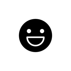 Smile, laugh icon. Customer feedback vector emoticon.