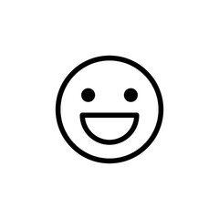 Smile, laugh icon. Customer feedback vector emoticon.