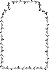 Shouldered Arch Leaf rectangular frame architectural window door ornate flower frame floral leaf borders natural Botanical Branches decoration wedding card anniversary celebration beautiful arabesque 