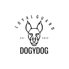 Vintage retro Logo for dog lovers