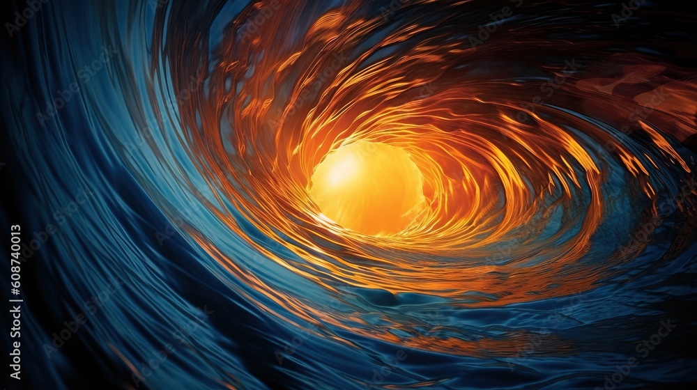 Aufkleber a picture of a wave in the middle of the ocean. generative ai