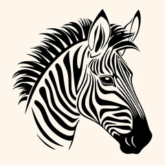 Fototapeta na wymiar Zebra vector for logo or icon,clip art, drawing Elegant minimalist style,abstract style Illustration