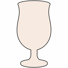 Cocktail glass drawing for design.
