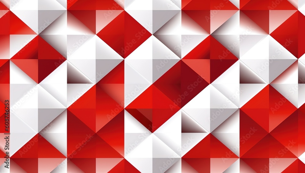 Poster red geometric with colorful gradient background