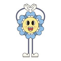 Retro Flower Character