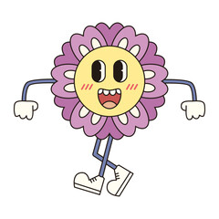 Retro Flower Character