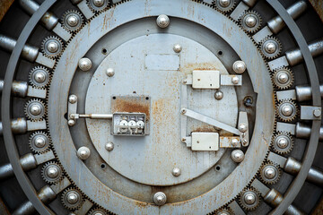 Huge Rusted Safe Vault Door