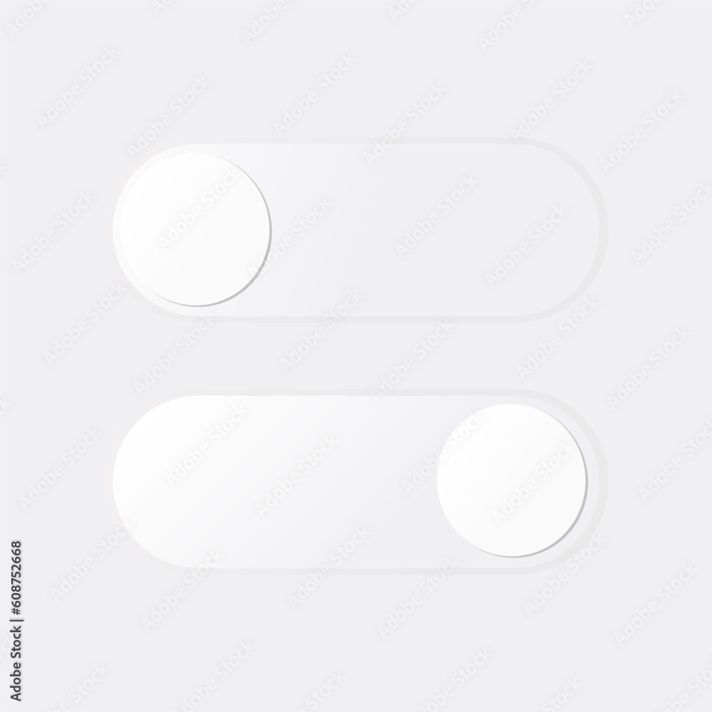 Fototapete On-off mode icon for application Button to control the operation of the application, Realistic vector on white background.