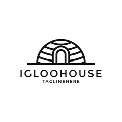 Simple Igloo House Logo Design Template