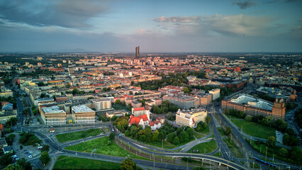 Obraz premium View of Wroclaw at sunrise, Poland.