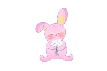 Bunny and flower 