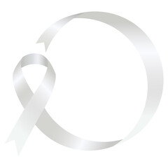 The white or pearl ribbon serves as a symbol for various causes and illnesses, such as adoption, bone cancer, osteoporosis, teen abstinence, and raising awareness about male violence against women.