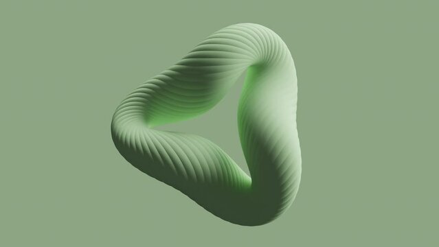 3D animation of abstract shape with a fluid and rhythmic pulsation