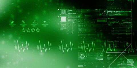 Cardiogram concept -2D rendering illustration
