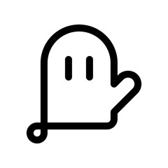 Editable oven mitten vector icon. Bakery, cooking, appliances,  kitchenware, food. Part of a big icon set family. Perfect for web and app interfaces, presentations, infographics, etc