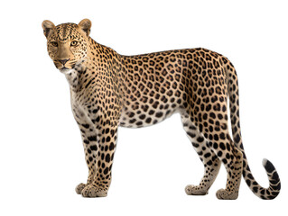 Powerful Presence: A Full-Body Animal on a Transparent Background. Generative AI