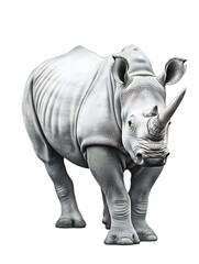 Obraz premium Powerful Presence: A Full-Body Animal on a Transparent Background. Generative AI