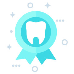 dental certificate icon, badge