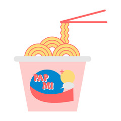 Noodles Travel Illustration