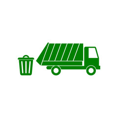 Garbage truck icon isolated on transparent background