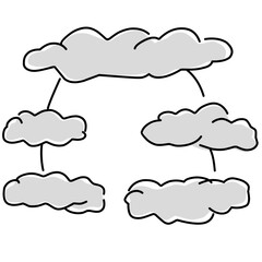 organization chart hand drawn with color