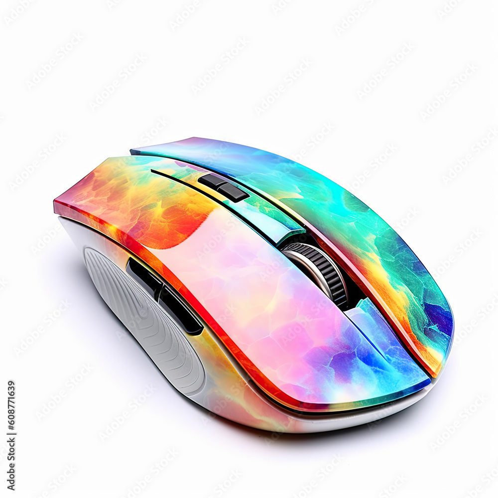 Aufkleber wireless computer mouse isolated on white background generative ai