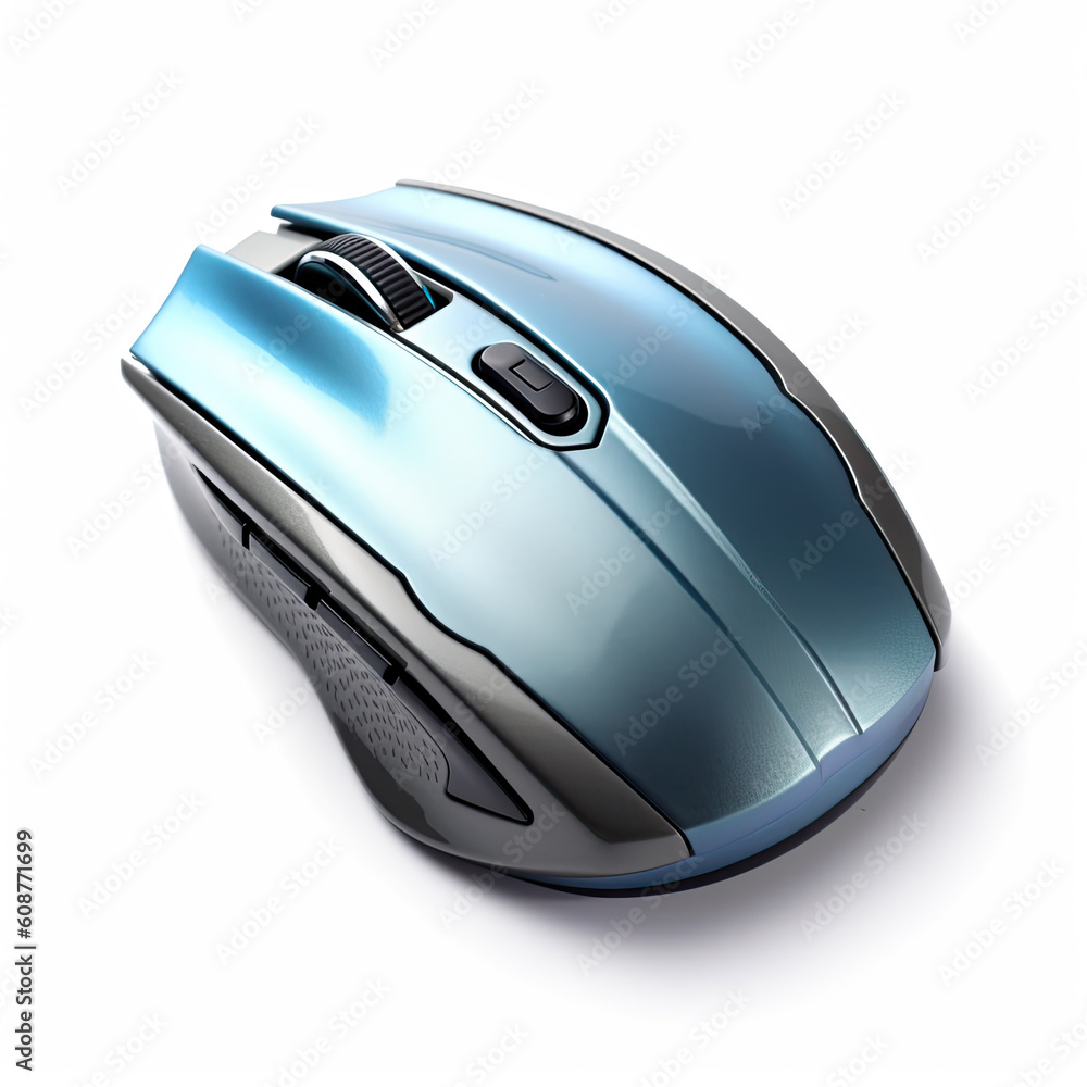 Fototapete wireless computer mouse isolated on white background generative ai