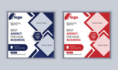 Digital marketing agency business flyer design vector template